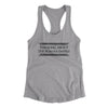 Thinking About The Roman Empire Women's Racerback Tank Heather Grey | Funny Shirt from Famous In Real Life