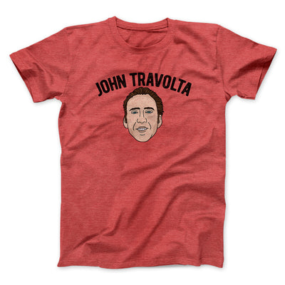 John Travolta Funny Movie Men/Unisex T-Shirt Heather Red | Funny Shirt from Famous In Real Life