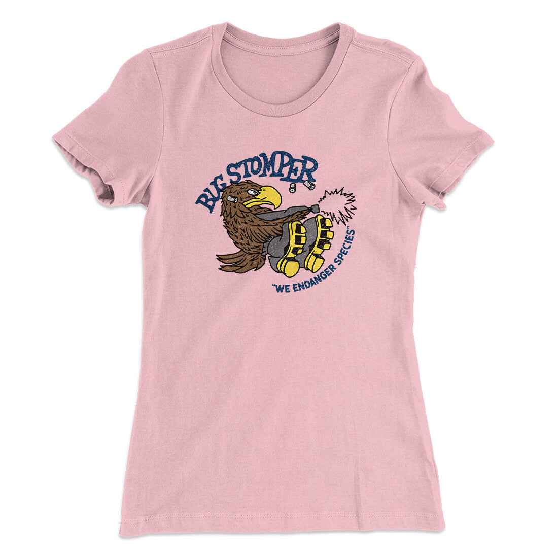 Bug Stomper Women's T-Shirt Light Pink | Funny Shirt from Famous In Real Life