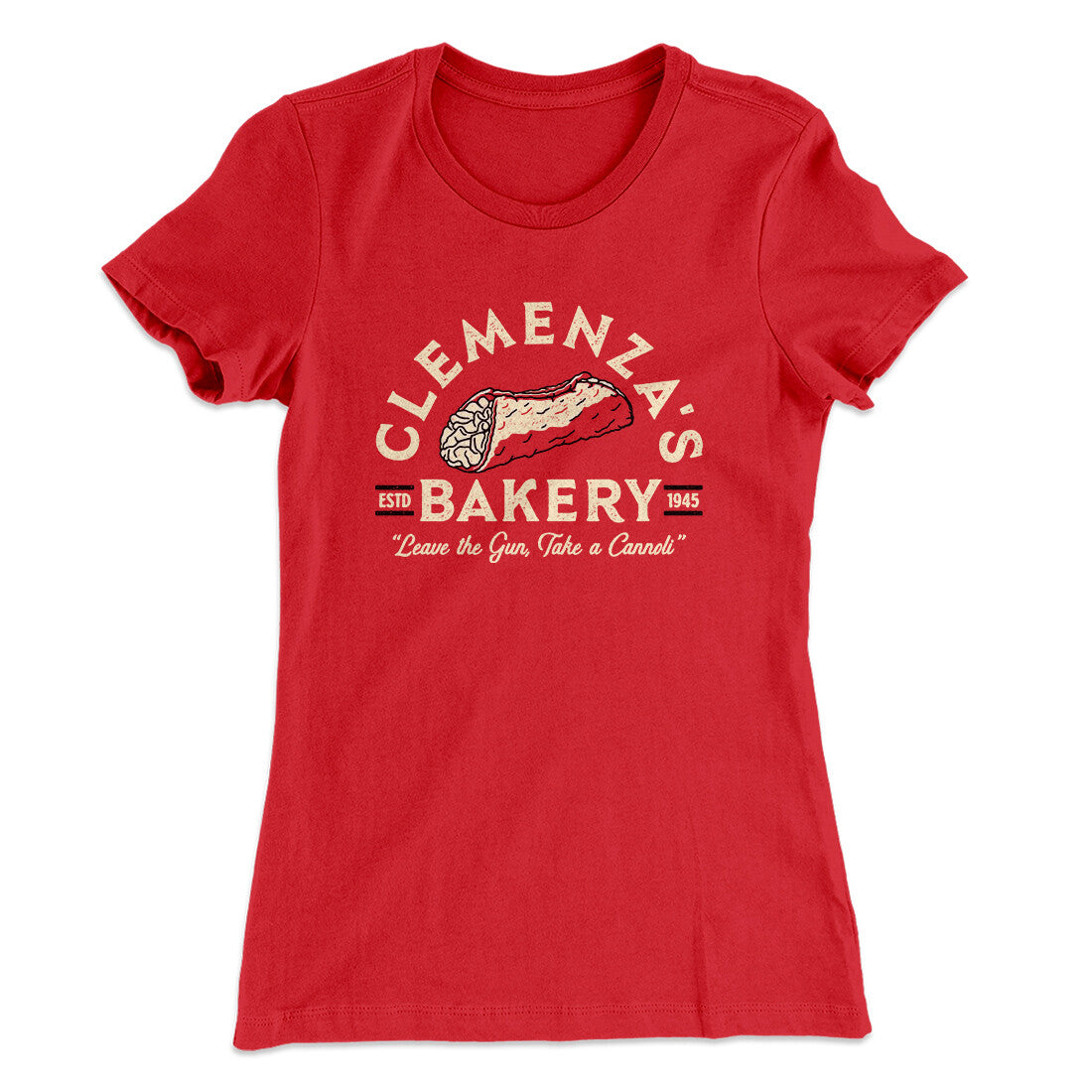 Clemenza’s Bakery Women's T-Shirt Red | Funny Shirt from Famous In Real Life