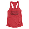 Thinking About The Roman Empire Women's Racerback Tank Vintage Red | Funny Shirt from Famous In Real Life