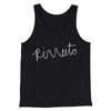 Rizzuto Cursive Funny Movie Men/Unisex Tank Top Black | Funny Shirt from Famous In Real Life