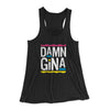 Damn Gina Women's Flowey Tank Top Black | Funny Shirt from Famous In Real Life