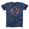 There's No Crying in Baseball Men/Unisex T-Shirt Heather Navy | Funny Shirt from Famous In Real Life