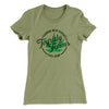 Tegridy Farms Women's T-Shirt Light Olive | Funny Shirt from Famous In Real Life