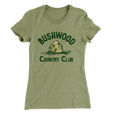 Bushwood Country Club Women's T-Shirt Light Olive | Funny Shirt from Famous In Real Life