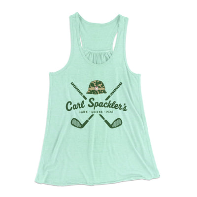 Carl Spackler's Groundskeeping Women's Flowey Tank Top Mint | Funny Shirt from Famous In Real Life