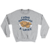 I Love Hanukkah A-Latke Ugly Sweater Sport Grey | Funny Shirt from Famous In Real Life