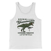 Sexual Tyrannosaurus Chewing Tobacco Funny Movie Men/Unisex Tank Top White | Funny Shirt from Famous In Real Life