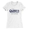 Quint's Shark Fishing Women's T-Shirt White | Funny Shirt from Famous In Real Life