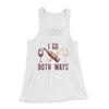 I Go Both Ways Women's Flowey Tank Top White | Funny Shirt from Famous In Real Life