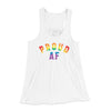 Proud AF Women's Flowey Tank Top White | Funny Shirt from Famous In Real Life