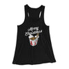Merry Christmas Takeout Women's Flowey Racerback Tank Top Black | Funny Shirt from Famous In Real Life