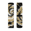 Black & Gold Tie Dye Adult Crew Socks M | Funny Shirt from Famous In Real Life