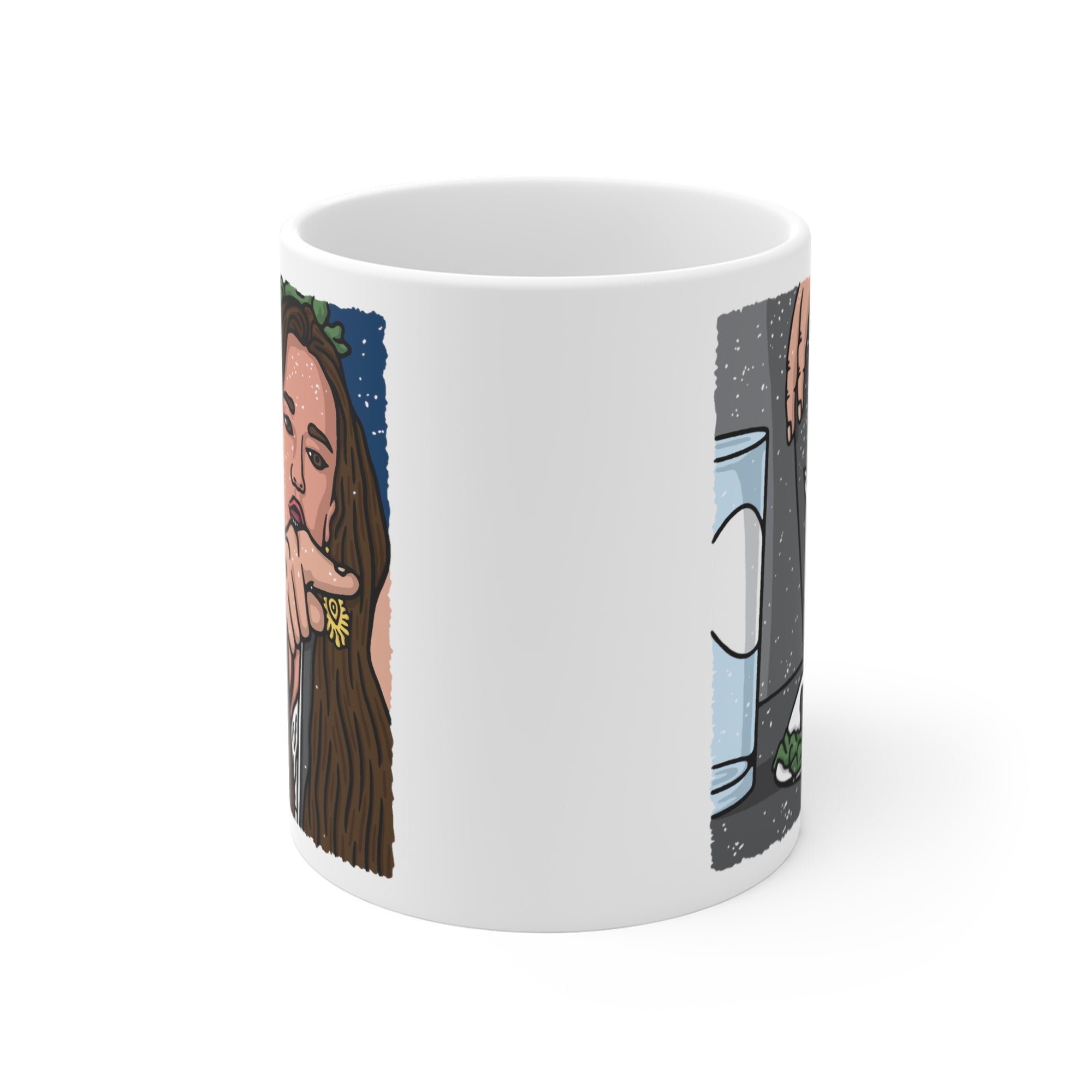Woman Yelling at Cat Meme Coffee Mug | Funny Shirt from Famous In Real Life