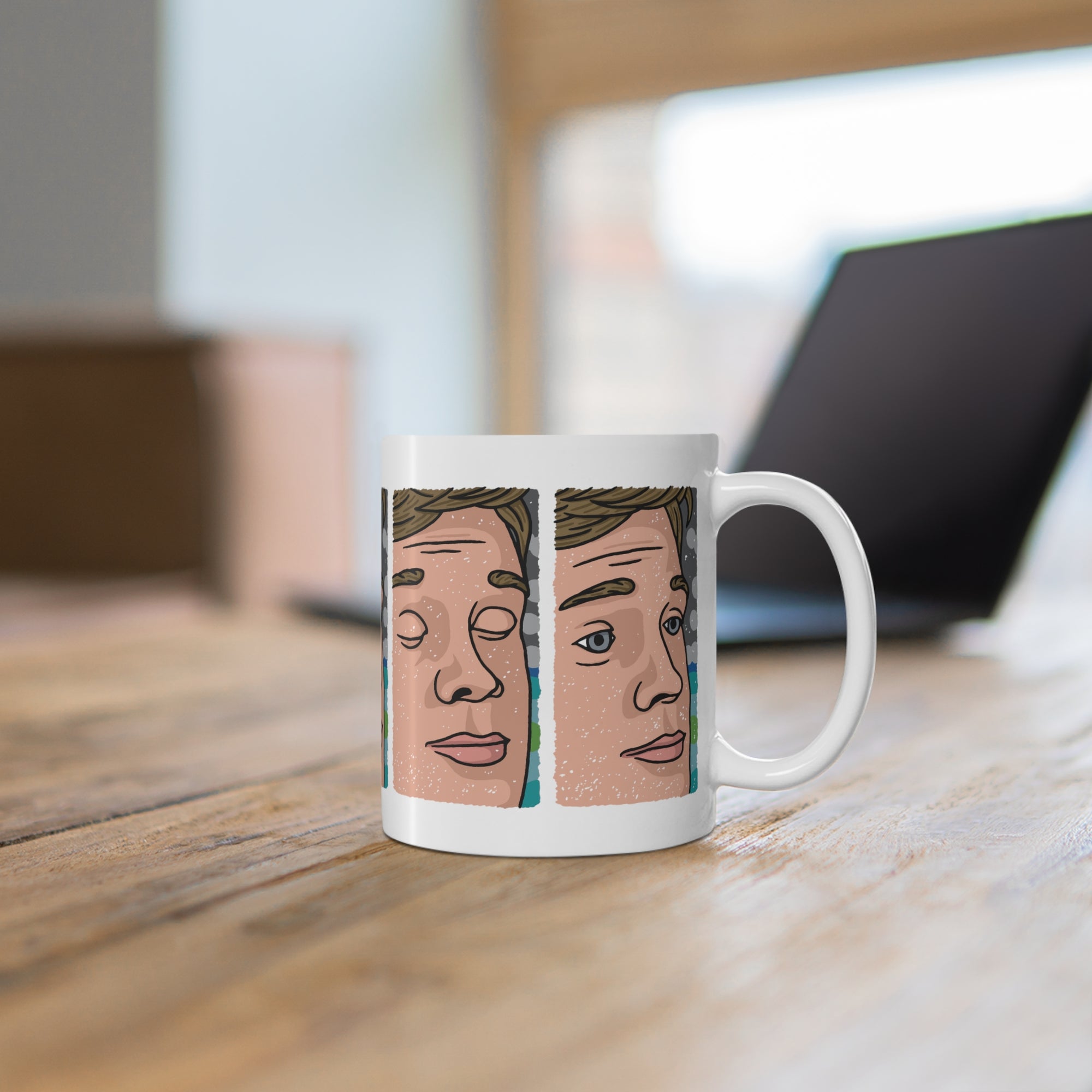 Blinking Guy Meme Coffee Mug | Funny Shirt from Famous In Real Life