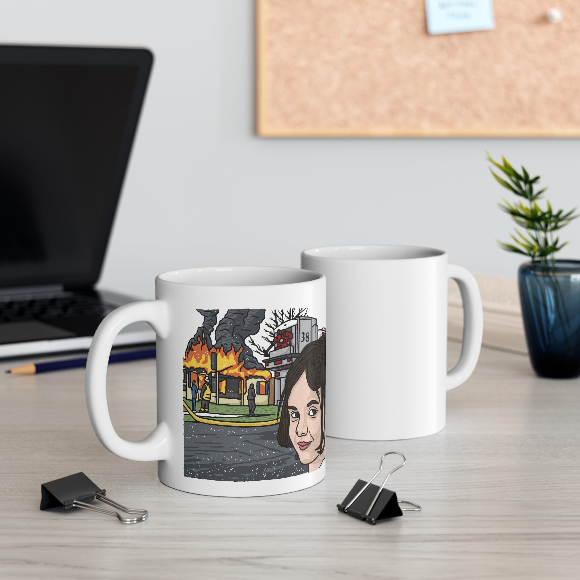 Disaster Girl Meme Coffee Mug | Funny Shirt from Famous In Real Life