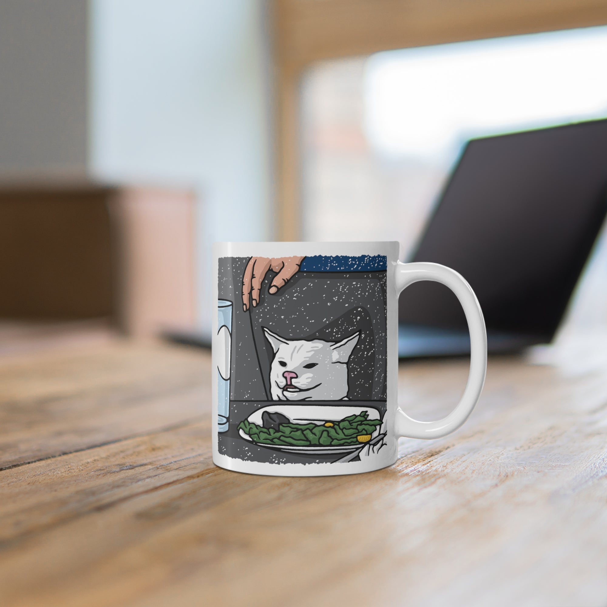 Woman Yelling at Cat Meme Coffee Mug | Funny Shirt from Famous In Real Life