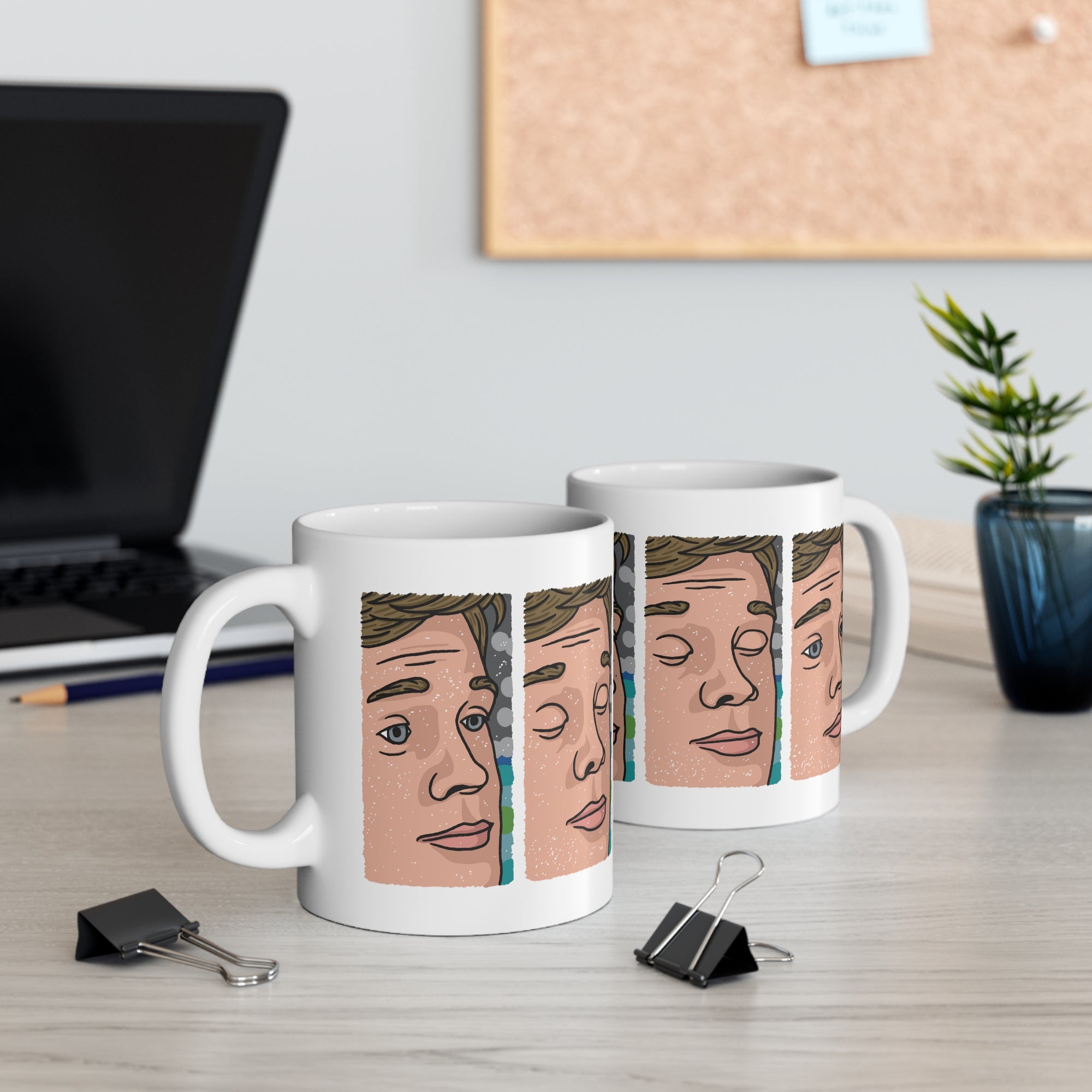 Blinking Guy Meme Coffee Mug | Funny Shirt from Famous In Real Life