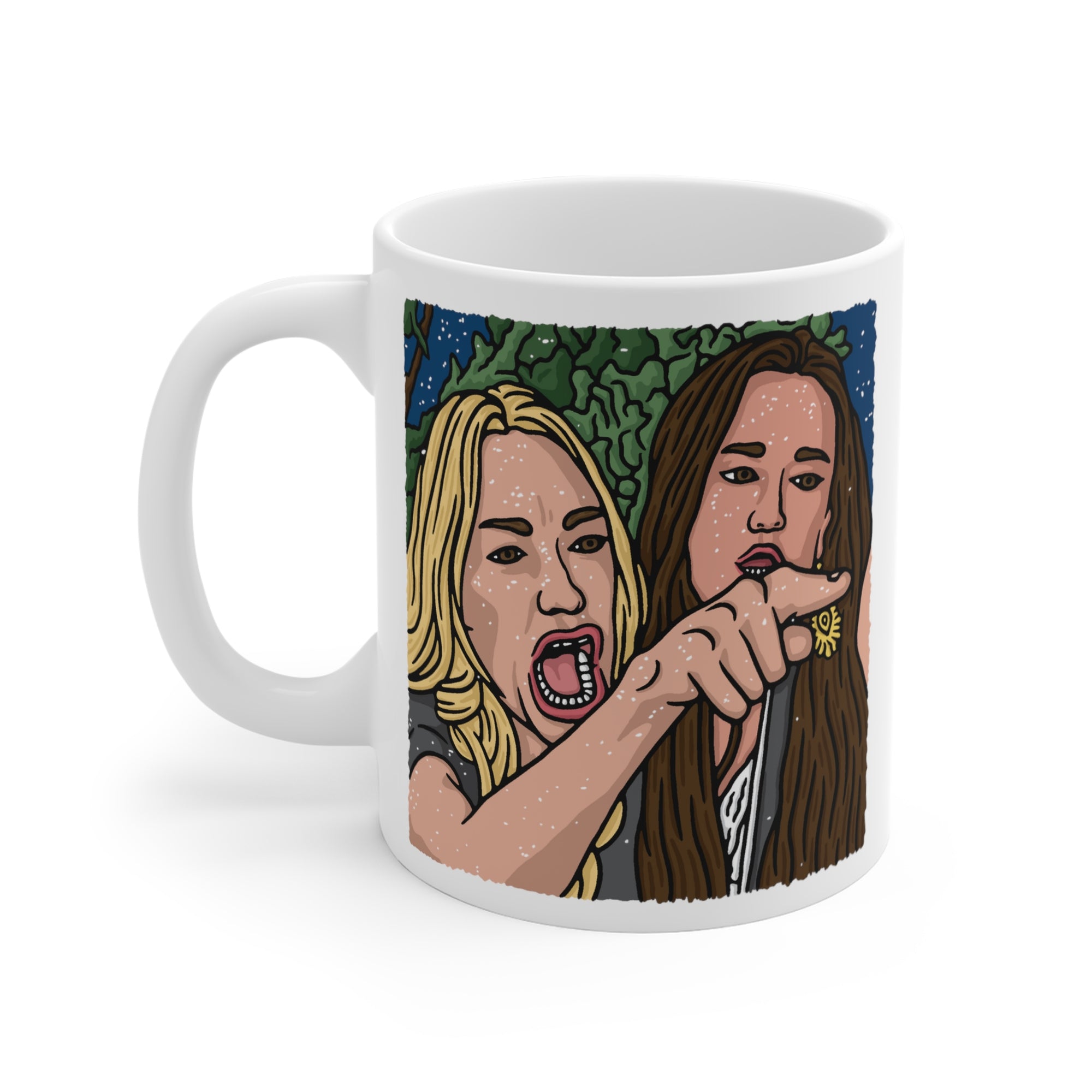 Woman Yelling at Cat Meme Coffee Mug | Funny Shirt from Famous In Real Life
