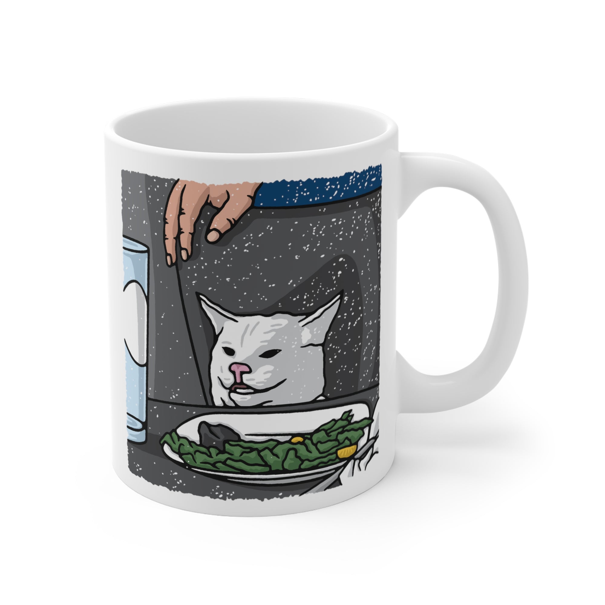 Woman Yelling at Cat Meme Coffee Mug | Funny Shirt from Famous In Real Life