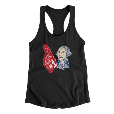 Washington #1 Women's Racerback Tank Black | Funny Shirt from Famous In Real Life