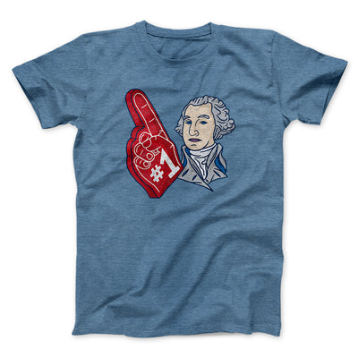 Washington #1 Men/Unisex T-Shirt Heather Indigo | Funny Shirt from Famous In Real Life