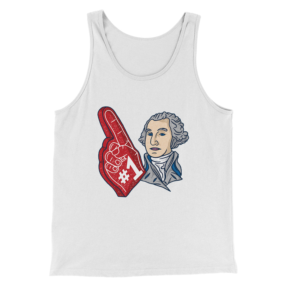 Washington #1 Men/Unisex Tank Top White | Funny Shirt from Famous In Real Life