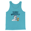 Teddy Boozevelt Men/Unisex Tank Top Aqua Triblend | Funny Shirt from Famous In Real Life