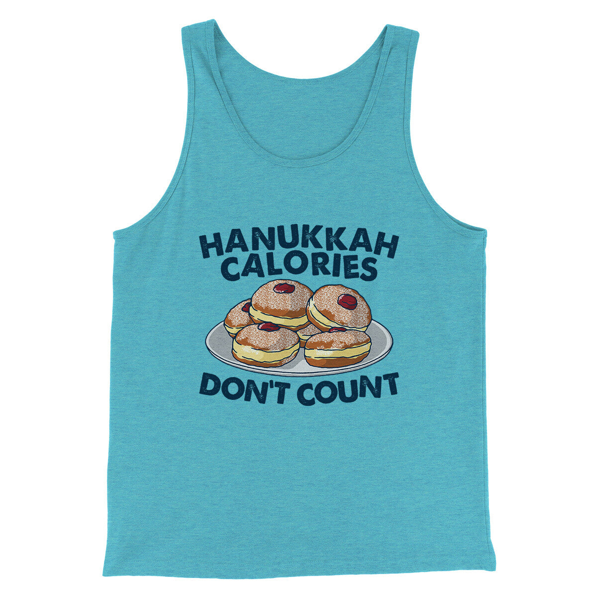 Hanukkah Calories Don't Count Funny Hanukkah Men/Unisex Tank Top | Funny Shirt from Famous In Real Life