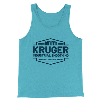 Kruger Industrial Smoothing Men/Unisex Tank Top Aqua Triblend | Funny Shirt from Famous In Real Life