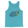 Stop Looking At Me Swan Men/Unisex Tank Top Aqua Triblend | Funny Shirt from Famous In Real Life