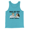 What Are You? An Idiot Sandwich Men/Unisex Tank Top Aqua Triblend | Funny Shirt from Famous In Real Life