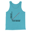 Fuck Around And Find Out Men/Unisex Tank Top Aqua Triblend | Funny Shirt from Famous In Real Life