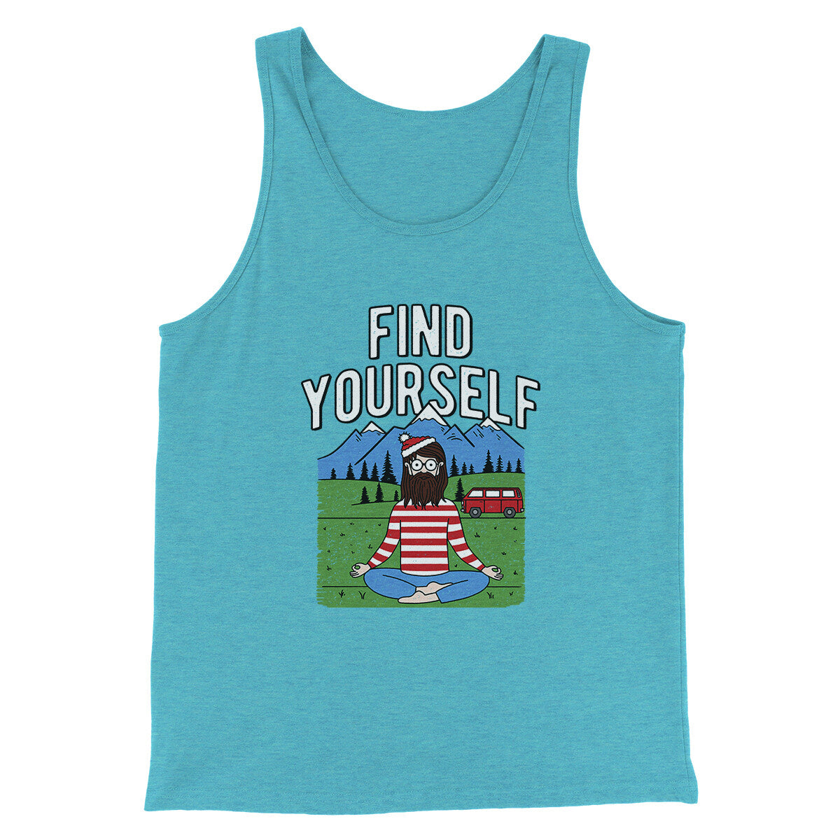 Find Yourself Men/Unisex Tank Top | Funny Shirt from Famous In Real Life