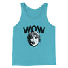 Wow Men/Unisex Tank Top Aqua Triblend | Funny Shirt from Famous In Real Life