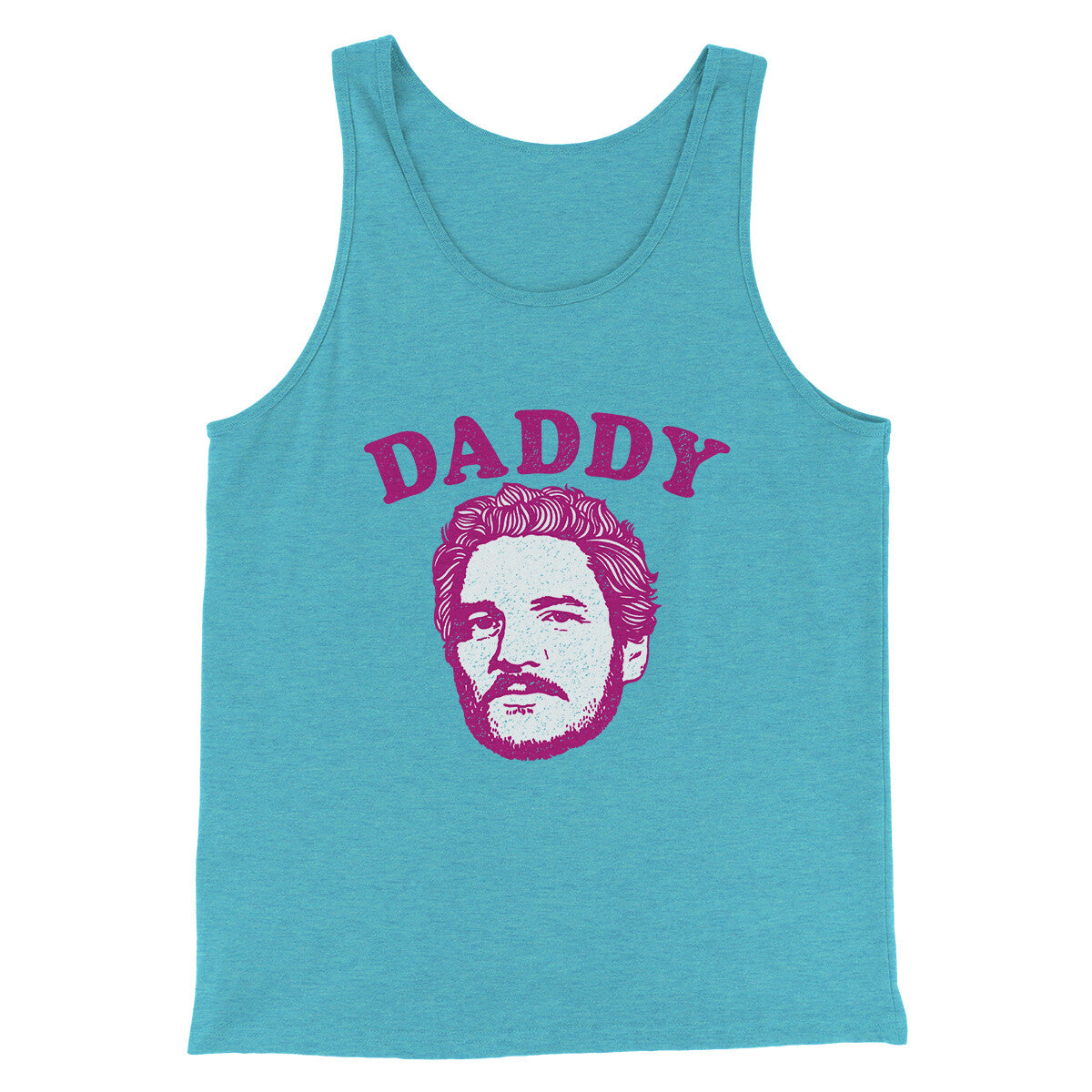 Daddy Pedro Funny Movie Men/Unisex Tank Top Aqua Triblend | Funny Shirt from Famous In Real Life