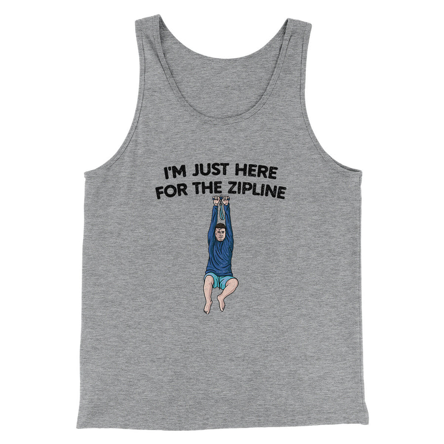 I’m Just Here For The Zipline Men/Unisex Tank Top Athletic Heather | Funny Shirt from Famous In Real Life