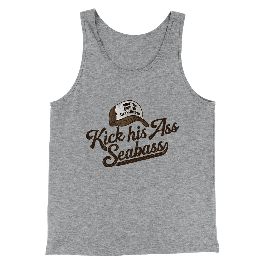 Kick His Ass Seabass Men/Unisex Tank Top Athletic Heather | Funny Shirt from Famous In Real Life