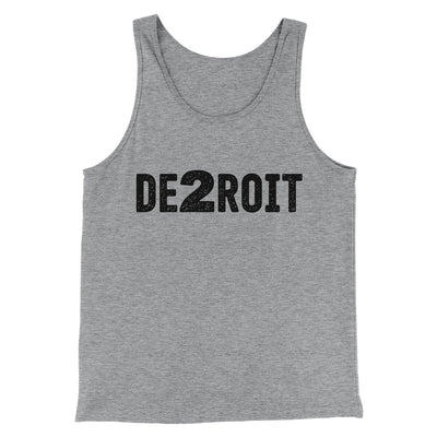 De2Roit Men/Unisex Tank Top Athletic Heather | Funny Shirt from Famous In Real Life