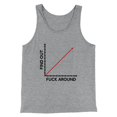 Fuck Around And Find Out Men/Unisex Tank Top Athletic Heather | Funny Shirt from Famous In Real Life