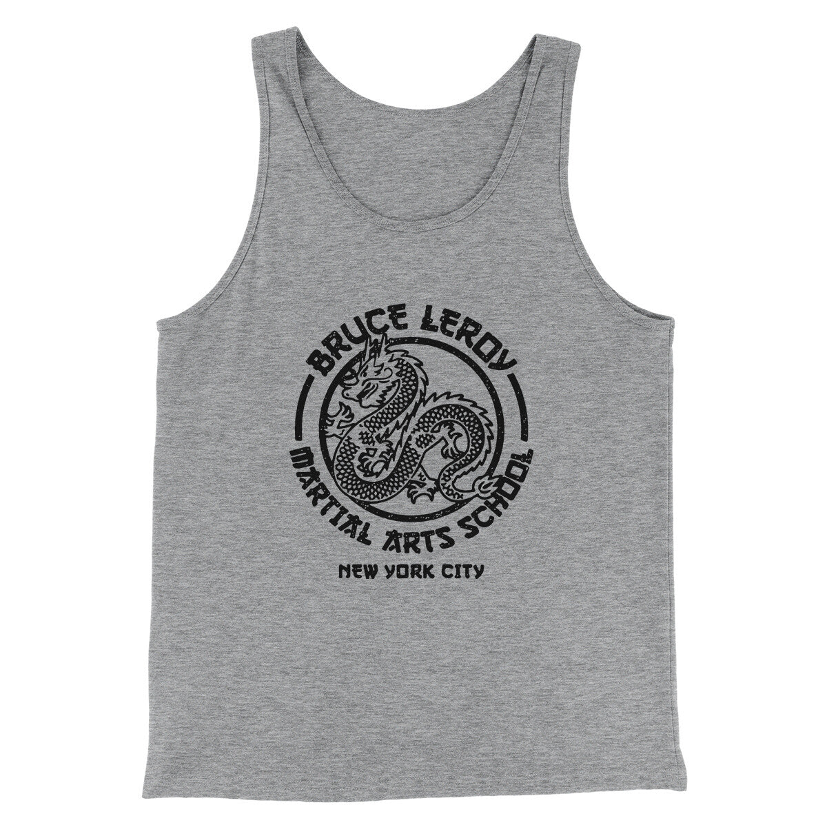 Bruce Leroy Martial Arts School Men/Unisex Tank Top Athletic Heather | Funny Shirt from Famous In Real Life
