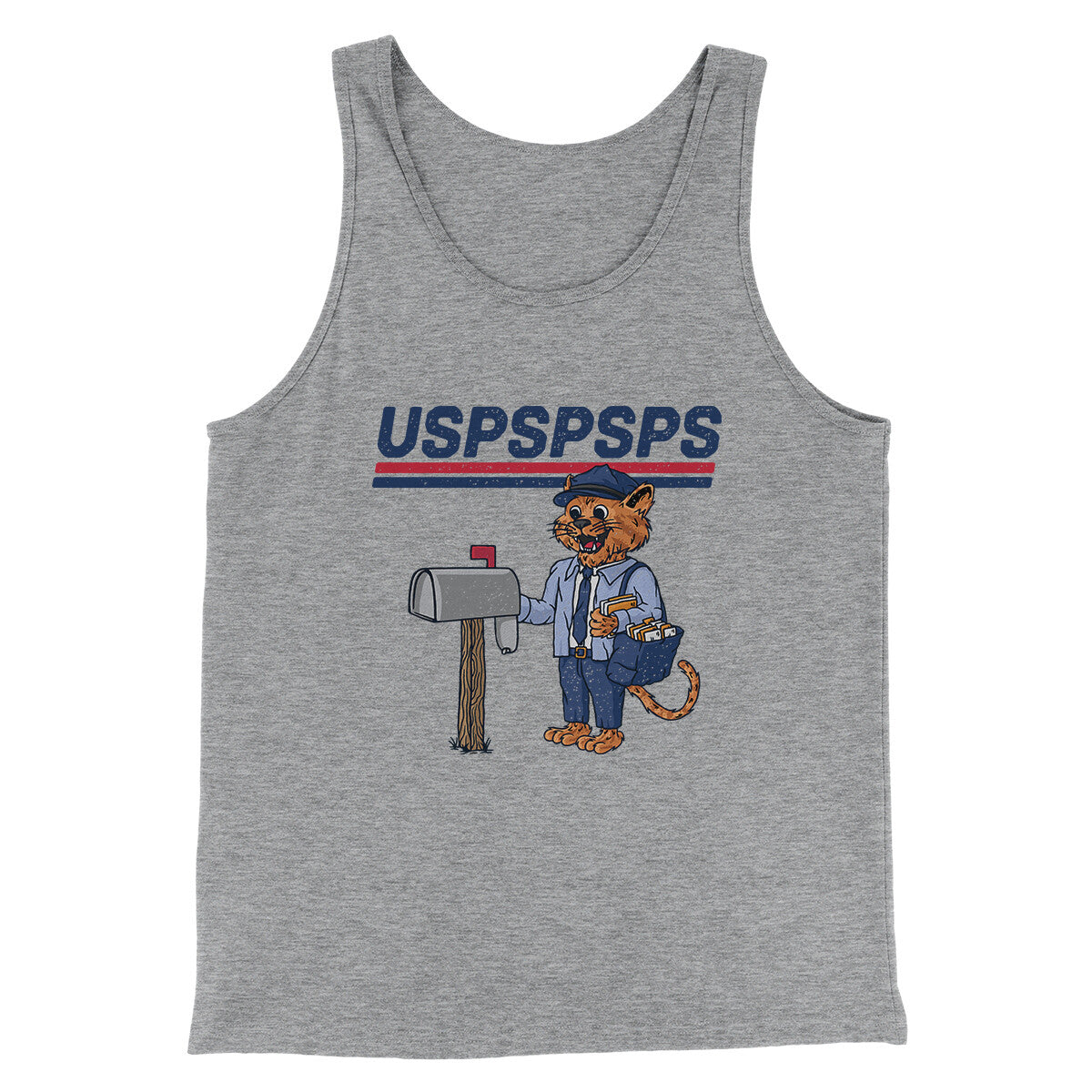 Uspspsps Men/Unisex Tank Top Athletic Heather | Funny Shirt from Famous In Real Life