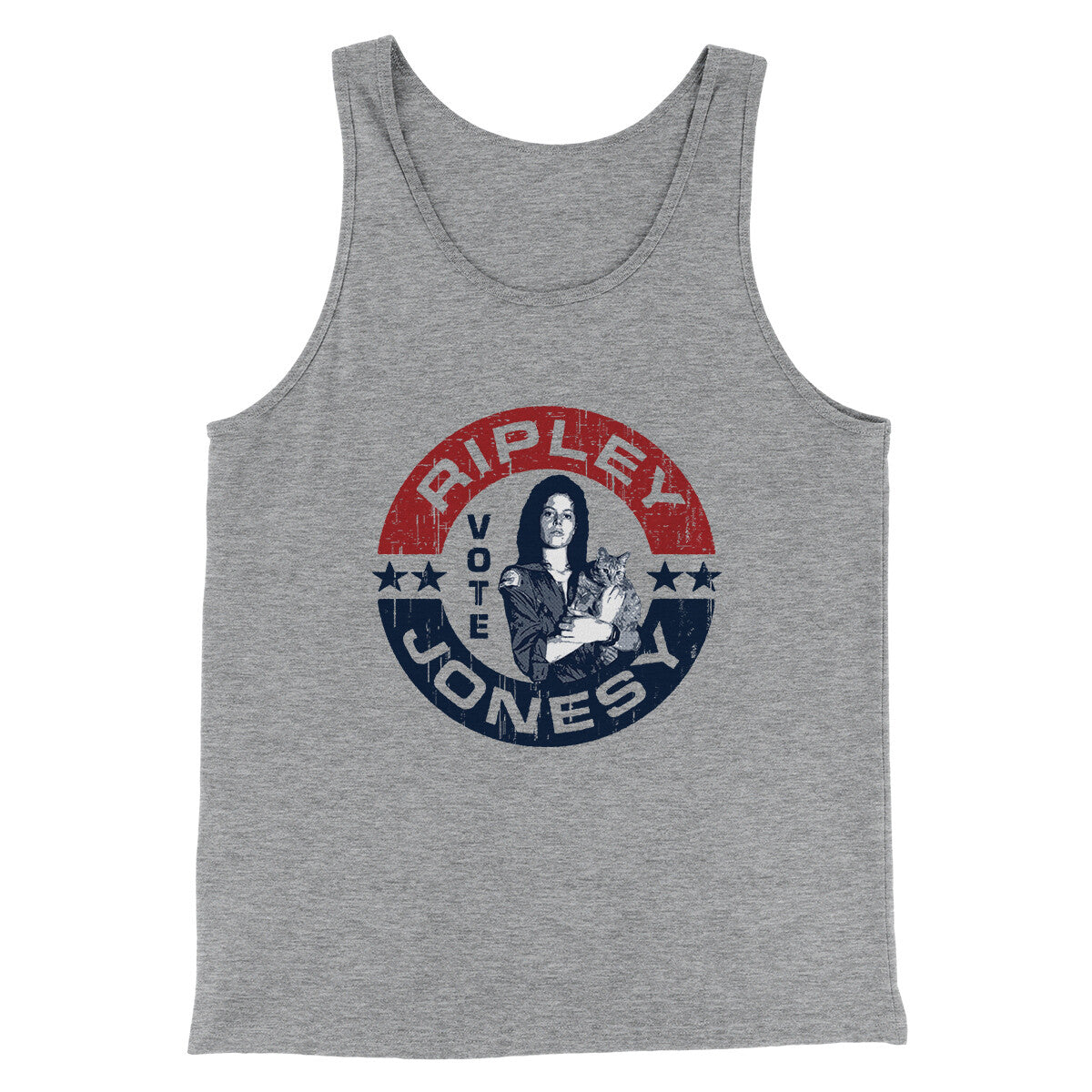 Vote Ripley Jonesy Men/Unisex Tank Top Athletic Heather | Funny Shirt from Famous In Real Life