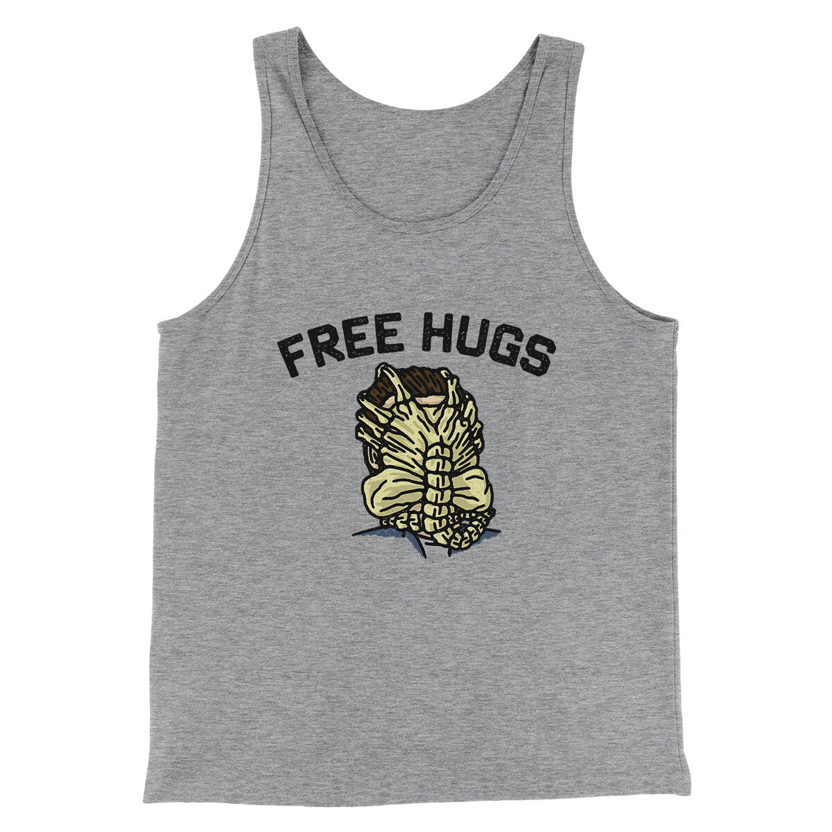 Free Hugs Facehugger Men/Unisex Tank Top Athletic Heather | Funny Shirt from Famous In Real Life