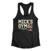 Mick's Gym Women's Racerback Tank Black | Funny Shirt from Famous In Real Life