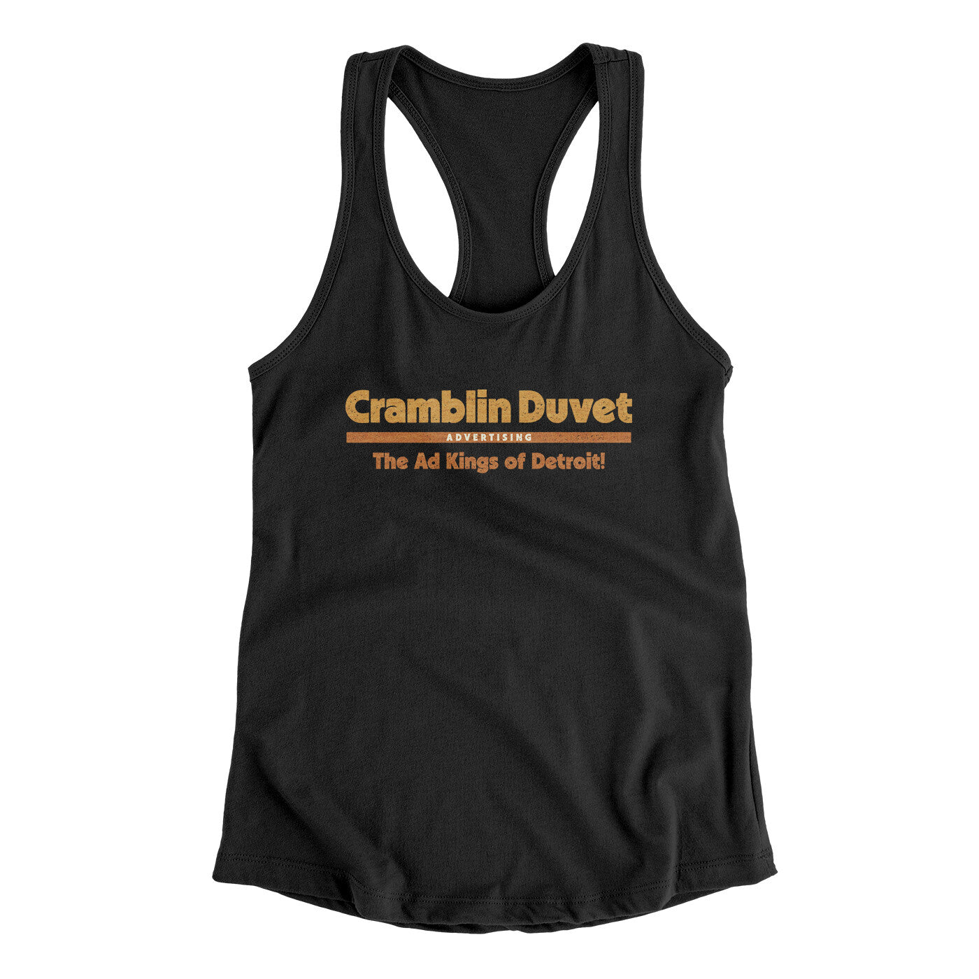 Cramblin Duvet Advertising Women's Racerback Tank | Funny Shirt from Famous In Real Life