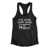 I’ve Lived 1000 Lives Women's Racerback Tank Black | Funny Shirt from Famous In Real Life