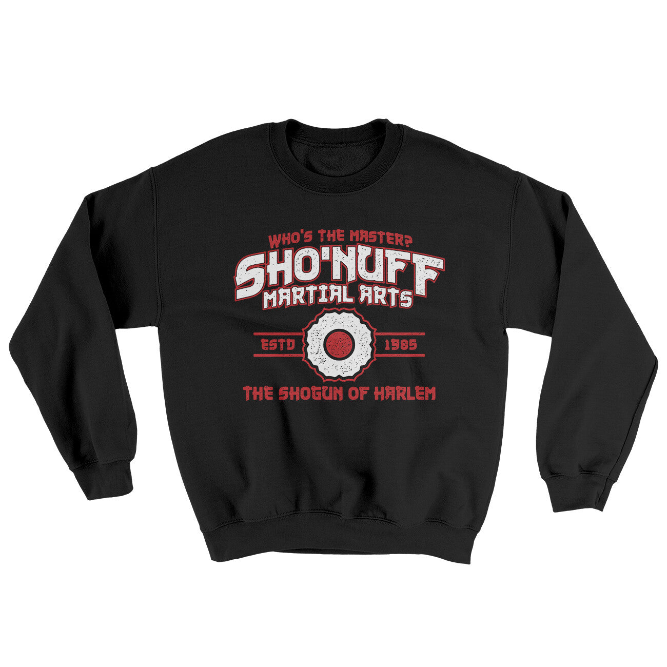 Sho’nuff Martial Arts Ugly Sweater Black | Funny Shirt from Famous In Real Life