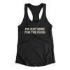 I’m Just Here For The Food Funny Thanksgiving Women's Racerback Tank Black | Funny Shirt from Famous In Real Life